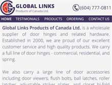 Tablet Screenshot of global-links-canada.com